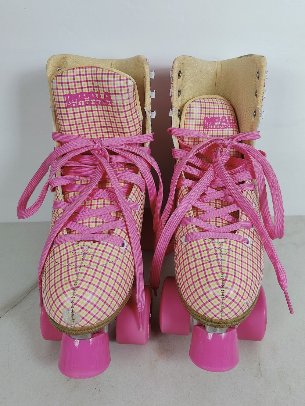 Impala Women's Quad Roller Skates Pink Tartan, Sz 8 - Picture 9 of 14